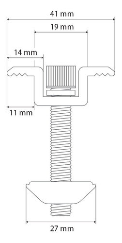 Mordaza Medio Para Panel Solar (p/riel Atl-tyn-47) - Enertik 1