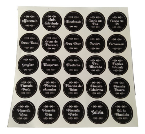 Etiquetas Adesivas Para Porta Temperos Porta Condimentos 0