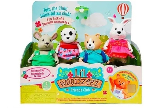 Lil Woodzeez 6676 Set Amigos Del Jardin X4 Figuras Animales 1