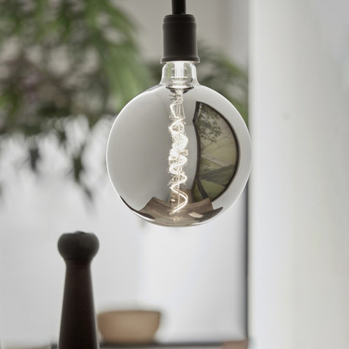 Lámpara Led Globo Fumé Espiral Cálida G200 E27 4w 1