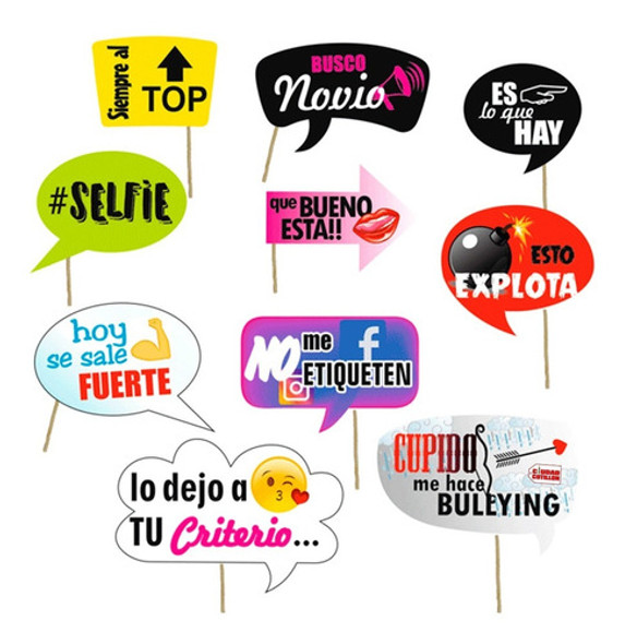 Props Para Fotos Fiestas Selfies Graciosas - Ciudad Cotillón 0