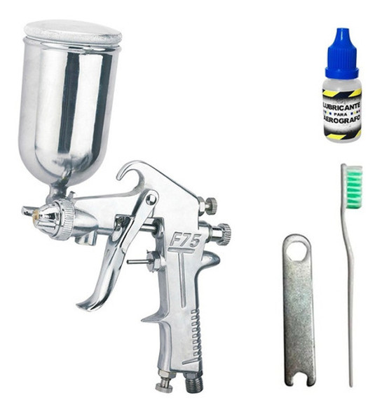 Aerografo Pistola Pintar Soplete Gravedad F-75g - Aguja 1.5 0
