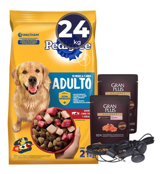Racion Perros Pedigree Adulto 21 Kg + Regalo 0