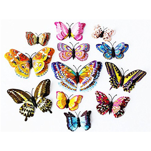 Dagou Decoración Pared Adhesivo Mariposa 3d (12u.) 1 Dagou Decoración Pared Adhesivo Mariposa 3d (12u.) 1