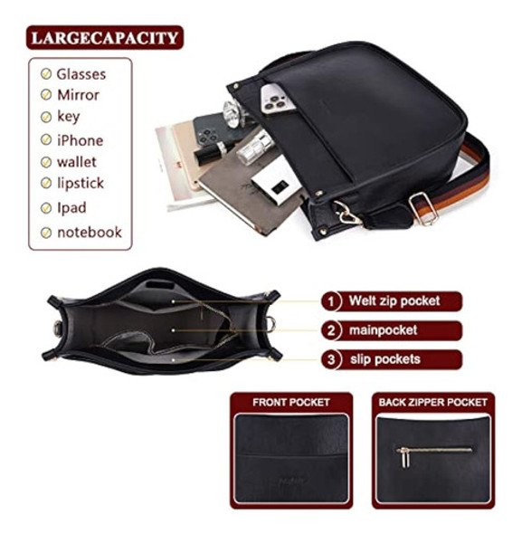 Hkcluf Bolso Cruzado Para Mujer, 2 Piezas, De 1 Hkcluf Bolso Cruzado Para Mujer, 2 Piezas, De 1