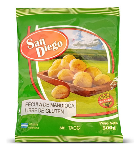 Fécula De Mandioca San Diego Libre De Gluten 500g Pack X3 1 Fécula De Mandioca San Diego Libre De Gluten 500g Pack X3 1