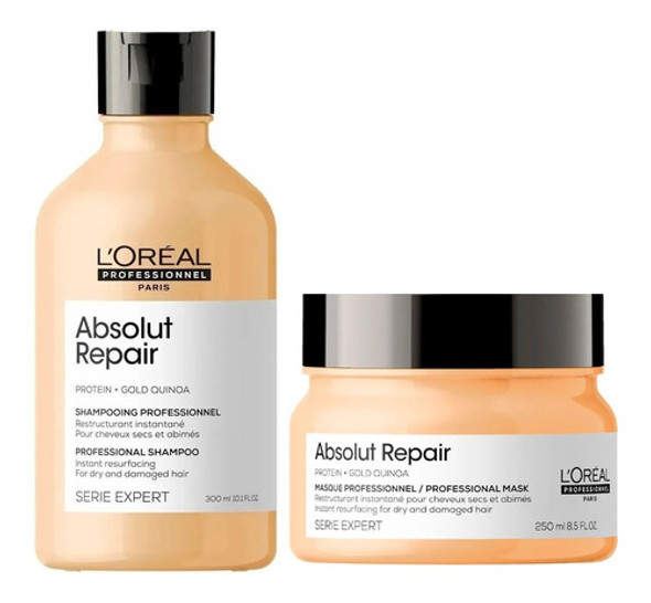 Shampoo + Mascara Baño De Crema Loreal Absolut Repair Lipidi 0