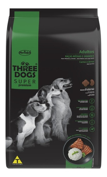 Three Dogs Super Adultos 17+3kg Con Regalo 1