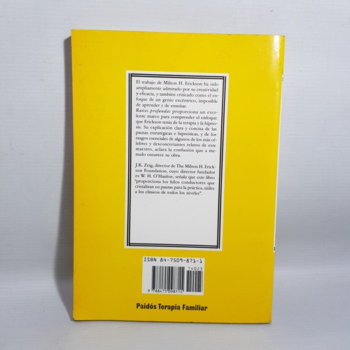 Antiguo Libro Raíces Prof Terapia Hipnosis Erickson 47n 764 1