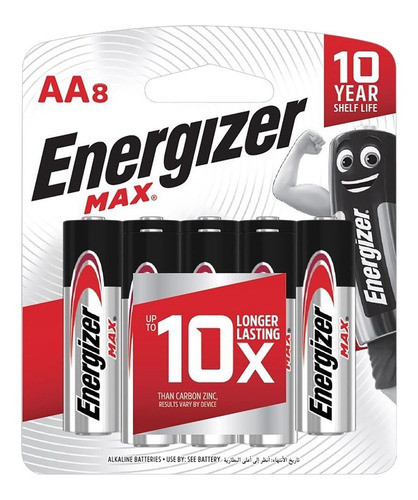 16 X Pilas Alcalinas Aa Energizer Max E91 Bp8 San Martin 0