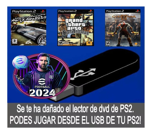 Juegos De Ps2 En Usb 32gb + Memory Card Con El Programa 64mb 1
