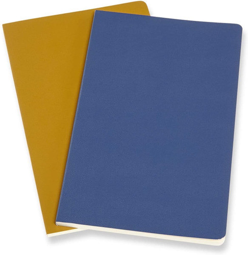Moleskine, Tapa Blanda, Large (5 X 8.25) Ruled Blue/amber 1