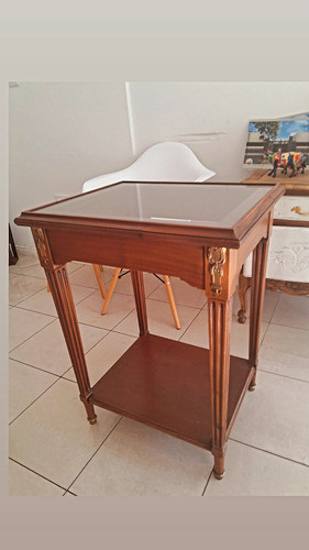 Mesa De Sala Auxiliar Inglesa Luis 16 Con Bronce 0