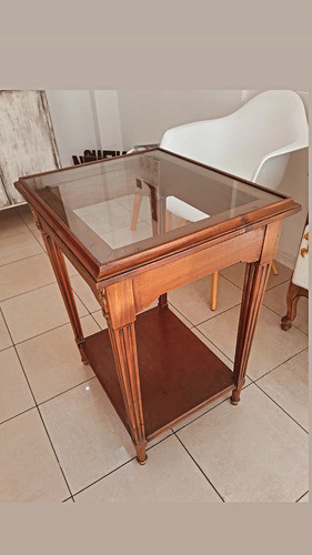 Mesa De Sala Auxiliar Inglesa Luis 16 Con Bronce 1