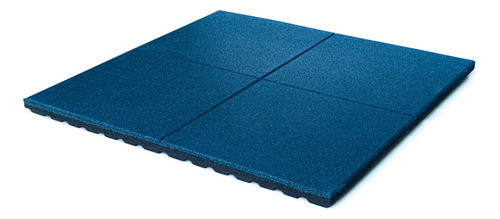Piso De Caucho Reciclado Baldosa Sbr 1x1m 50mm - Azul 0