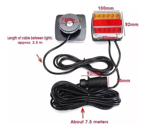 Kit Faroles Trasero Para Trailer Luz Alto Brillo 1