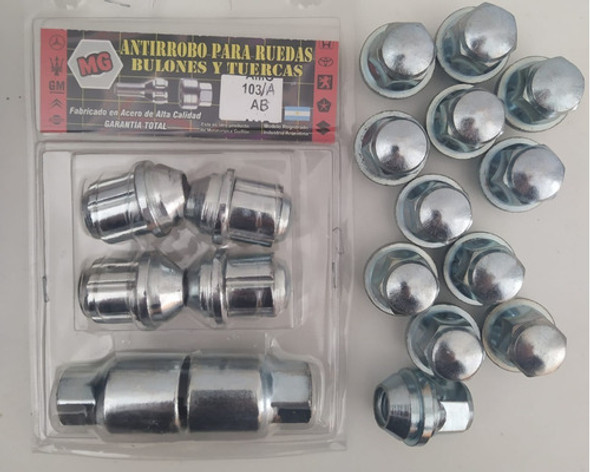 Kit 14 Tuercas+ Antirrobo Para Ford Línea Nueva Llanta Orig. 0