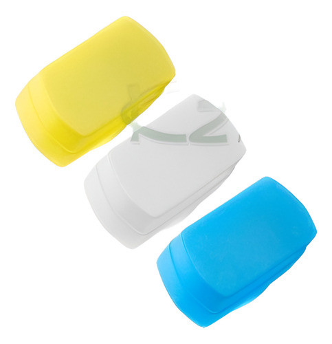 Difusor De Flash De Blanco/azul/amarillo De La Foto 3pcs De 0