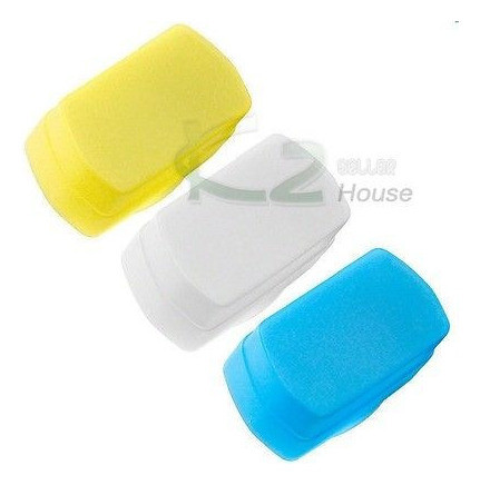 Difusor De Flash De Blanco/azul/amarillo De La Foto 3pcs De 1