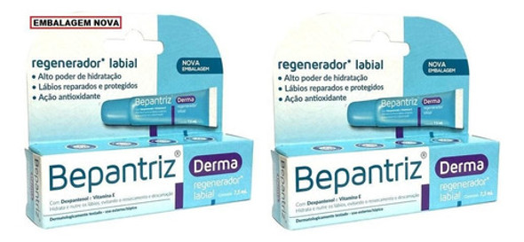 Bepantriz Derma Regenerador Labial Cimed 7,5ml 2x7,5ml 0