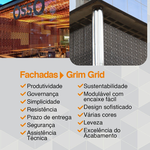 Painel Decorativo - Grim Grid (preto) - Kit 14 Peças 1