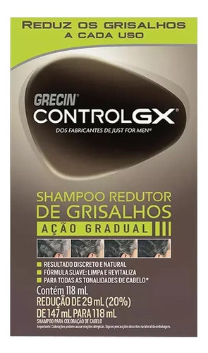 Shampoo Grecin Control Gx  Grises Blancos Canas 1