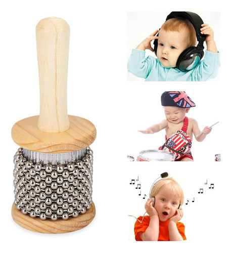 Agitador De Mano,instrumento De Percusión Cabasa De Madera 0