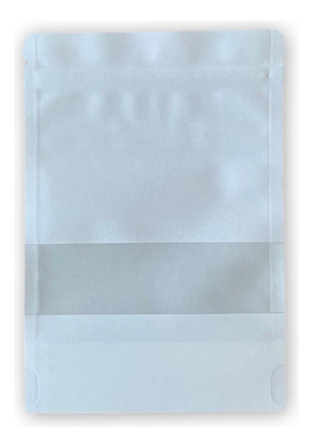 Bolsas Kraft Blancas Con Cierre Y Visor 10x15 0