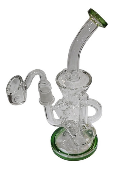 Bong Vidrio Pipa De Agua Con Manija Decora Y Banger Wax 22cm 0