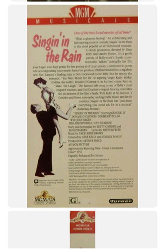 Singin' In The Rain  Gene Kelly* Debbie Reynolds (1951 Vhs. 1