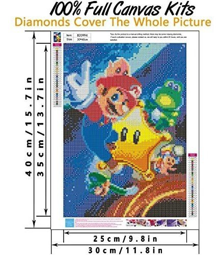 Pintura Por Diamantes Kit Completo 30x40cm -b4shh6jy 1