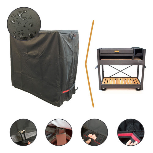 Funda Parrilla Tromen Gaucha Tela Impermeable 110x130x60 Cm 0