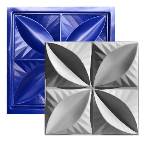 Forma De Gesso Pétala Reutilizável Plástico Abs Azul Rígido 0