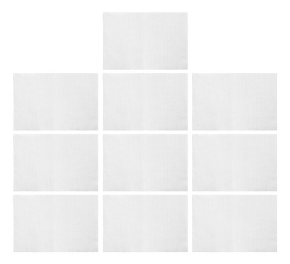 Tecido Bordado: Algodão, 10 Peças, Branco, 14 Unidades, 12 X 0