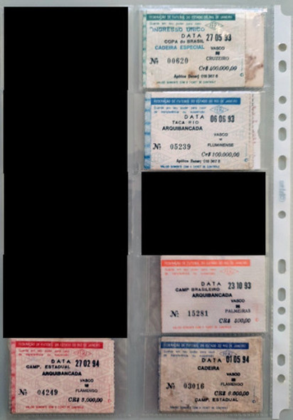 Coleção Lote 16 Ingresso Futebol Vasco Da Gama Anos 80/90 L5 1 Coleção Lote 16 Ingresso Futebol Vasco Da Gama Anos 80/90 L5 1