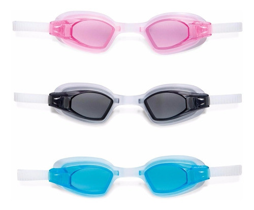 Lentes De Natación Sin Látex Tres Colores Intex 55682 0