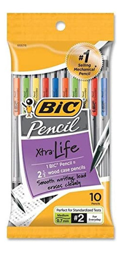 Bic Bcpencil Xtra Life, Punta Media (0,7 Mm), 40 Lápices (4 1