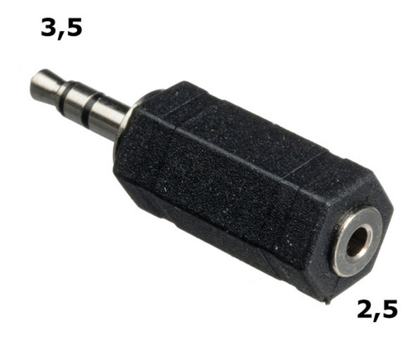 Ficha Adaptador Plug 3,5 Macho A Jack 2,5 Hembra Stereo 0 Ficha Adaptador Plug 3,5 Macho A Jack 2,5 Hembra Stereo 0