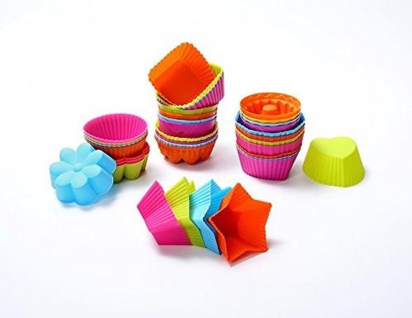 Ulee 36-pcs Fundas Para Muffins De Silicona Con 9 Formas - T 1 Ulee 36-pcs Fundas Para Muffins De Silicona Con 9 Formas - T 1