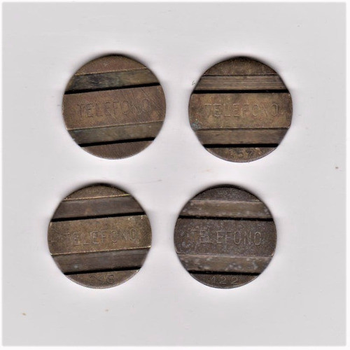 Eb+ 4 Cospeles De Telefono Publico Entel Años 70-80 1