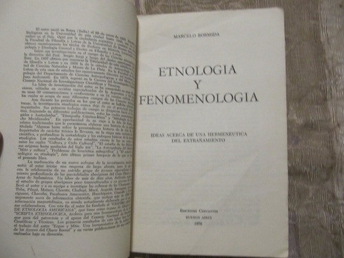 Etnologia Y Fenomenologia - Marcelo Bormida 1