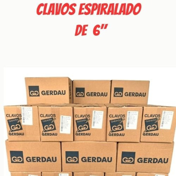 Clavos Espiralado 6'' (caja De 16 Kilos) 1