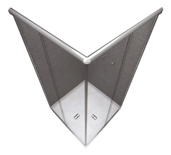 Box Mampara De Baño Aluminio Anod  1,2 X 1,2 X 2 Mt S/vidrio 0