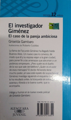 El Investigador Giménez - Griselda Gambaro Alfaguara Juvenil 1
