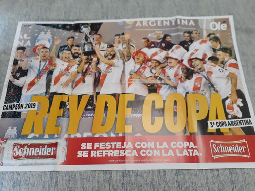 Poster River Plate Campeon 3° Copa Argentina 2019 0