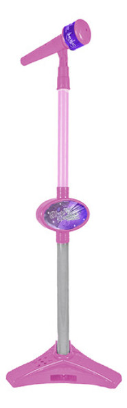 Microfone Pedestal Rosa Com Luzes Musical Crianças Bee Toys 1 Microfone Pedestal Rosa Com Luzes Musical Crianças Bee Toys 1