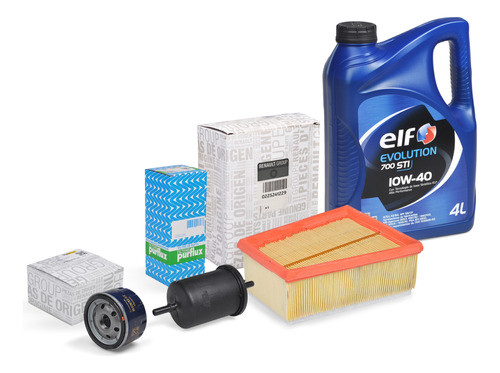 Kit Filtros 4lt Aceite Elf 10w40 Renault Stepway K4m 1.6 16v 0