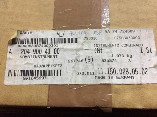 Mercedes W204 Tablero Instrumento Original Okm 1