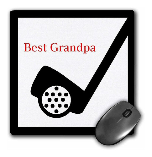 3drose Llc 8 x 8 x 0.25 inches Mouse Pad, Grandpa N Golf 0