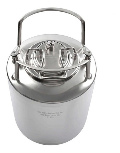 Barril Para Chopp 10 Litros Cerveja Tipo Cornelius Aço Inox 0